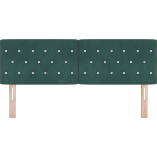  LED uzglavlje s kristalnim gumbima tamnozeleno 72 cm bar&amp;scaron;un Slike