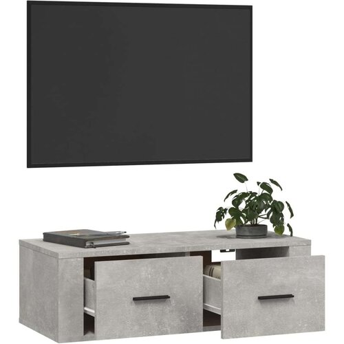 VidaXL Viseći TV ormarić siva boja betona 80x36x25cm konstruirano drvo Slike