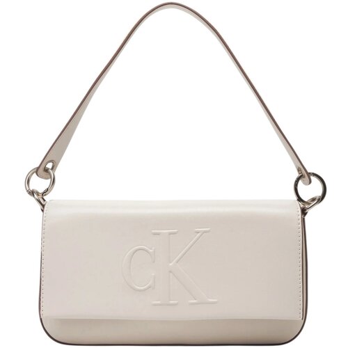 Calvin Klein Jeans Torbe SCULPTED FLAP SHOULDER POUCH LV04K3148G Bela Slike