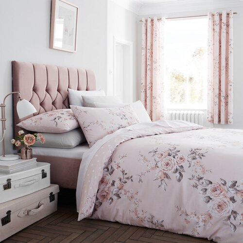 Catherine Lansfield Rožnata posteljnina za zakonsko posteljo/podalj&amp;scaron;ana 260x220 cm Canterbury Floral &amp;ndash; Slike