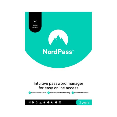 NordVPN NordPass Premium, Unlimited Devices, 2-Year, Password Manager (PC/Mac/Mobile) Subscription Key GLOBAL Cene