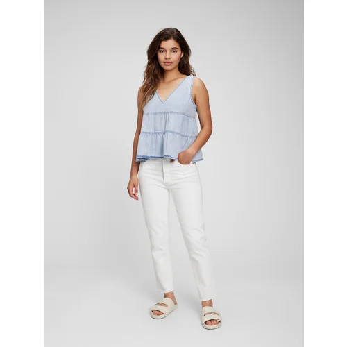 GAP Denim organic top with ruffles - Women