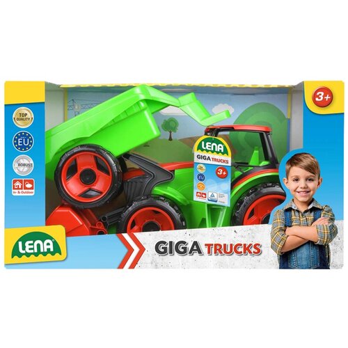 Lena LENA: Ogromni zeleno-crveni traktor s hvataljkom i prikolicom 107 cm Cijene