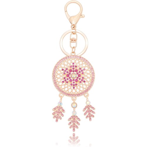 Generic Shiny gold-plated colorful rhinestone bow women's keychain, key bag handbag backpack charm, (21066447) Cene