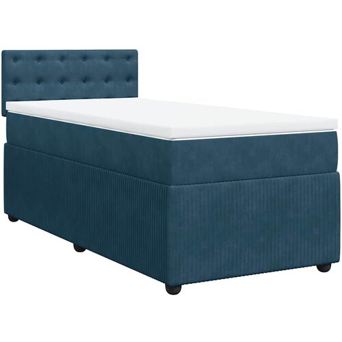Box spring krevet s madracem plavi 90x190 cm bar&amp;scaron;unasti Slike