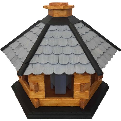  Drvena hranilica za ptice, sa posudom za hranu 40 x 45 x 35 cm Slike