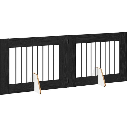  Vrata za pse s postoljem 2 pcs Crni hrast 80 x 60 cm Slike