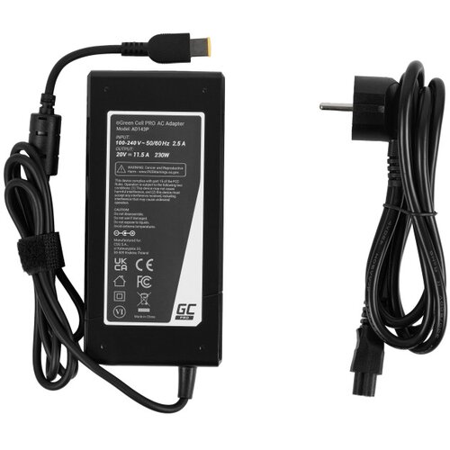 Green cell Polnilec za prenosnike Lenovo, 230W / 20V / 11,5A / pravokotni priključek Slike