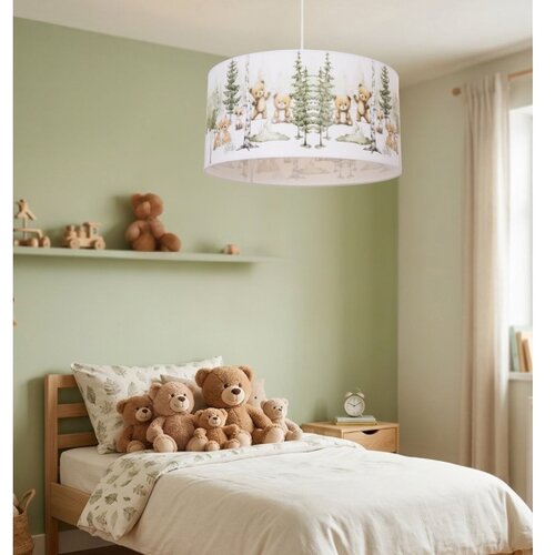  Dečiji luster KIDS ROOM 1xE27/60W/230V, prečnik 40 cm, sa motivom životinja Slike