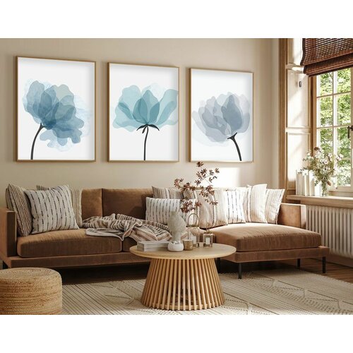 Wallity Huhu206 - 50 x 70 multicolor decorative framed mdf painting (3 pieces) Cene