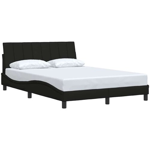 VidaXL okvir za krevet bez madraca crni 140 x 190 cm od tkanine Slike