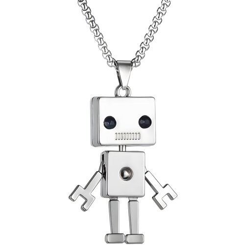 Ogrlica Robot - Srebrna KP34233 Cene