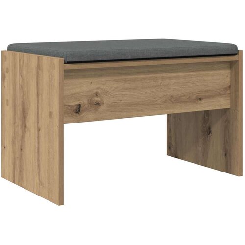  Klupa za hodnik s jastukom Umjetnički hrast 60 x 38 x 46 cm Slike