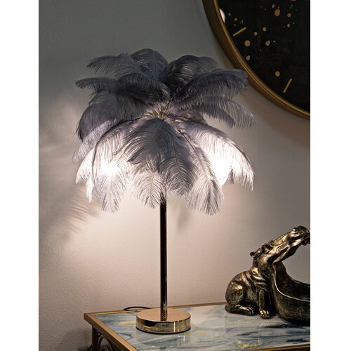 Mauro Ferretti Siva/zlata namizna svetilka (vi&amp;scaron;ina 55 cm) Palm &amp;ndash; Slike