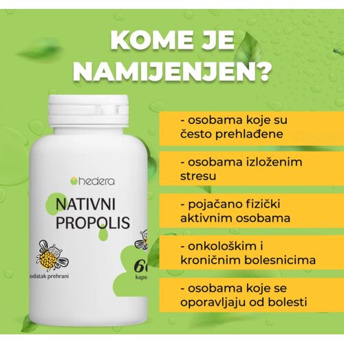 Hedera Nativni Propolis, 100% prirodno rje&amp;scaron;enje za jači imunitet, 120 kapsula Slike