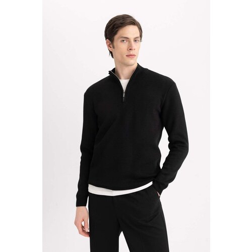 Defacto Standard Fit Stand Collar Zipper Sweater Slike
