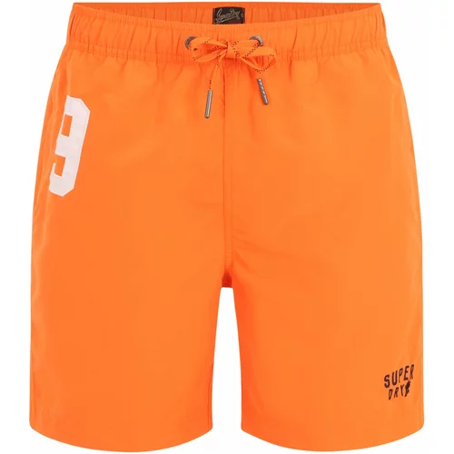 Superdry Kratke kopalne hlače oranžna / črna / bela