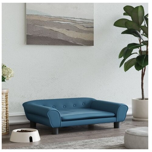 VidaXL Krevet za pse plavi 70 x 48 x 22 cm bar&amp;scaron;unasti Slike