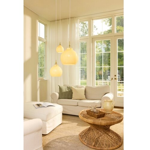 Halo Design 748006 - Visilica na sajli TOSCANA 1xE27/40W/230V prečnik 27 cm bež/mesing Slike