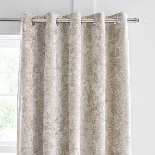 Catherine Lansfield Bež zavjese u setu 2 kom 229x229 cm Crushed Velvet &amp;ndash; Slike