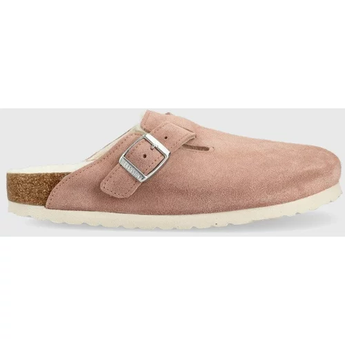 Birkenstock Kućne papuče od brušene kože Boston boja: ružičasta