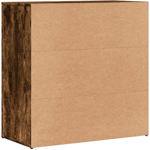  Komoda 2 kom boja dimljenog hrasta 79x38x80cm konstruirano drvo Slike