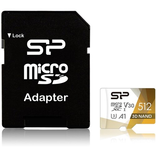 SiliconPower Superior Pro Colorful memory card 512 GB MicroSDXC Class 10 UHS-I + SD adapter (SP512GBSTXDU3V20AB) Slike