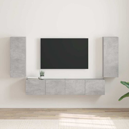 TV zidni ormar 2 pcs Beton 30 x 31 x 80 cm Konstruirano drvo Cijene