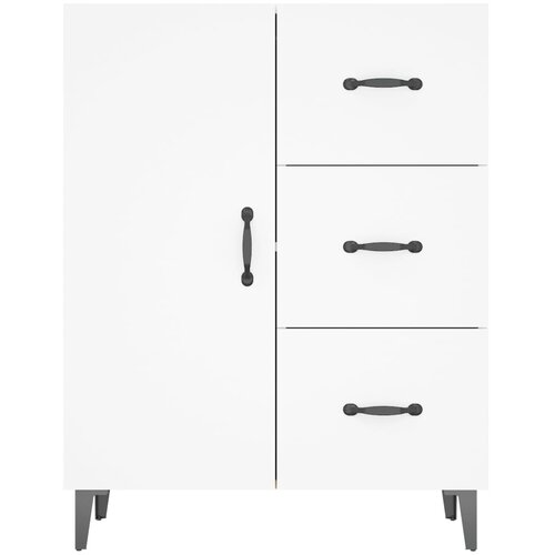  Komoda bijela 69,5x34x90 cm od konstruiranog drva Slike
