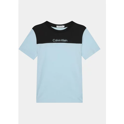 Calvin Klein Jeans Majica Color Block IB0IB01970 Modra Regular Fit