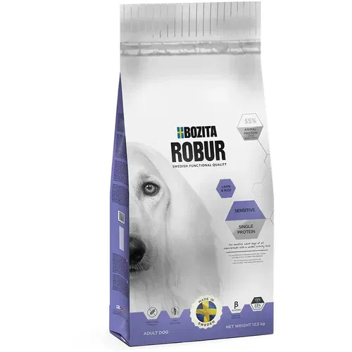 Bozita Robur Sensitive Single Protein jagnjetina z rižem - Varčno pakiranje: 2 x 12,5 kg