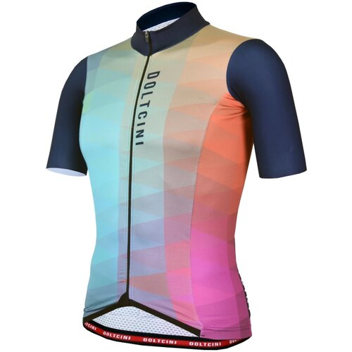 Doltcini Dečiji biciklistički dres katkog rukava PRO Multicolore - POZZA KIDS,14godina Slike