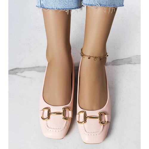 Gemre Pink ballerinas with golden embellishment Iris Slike