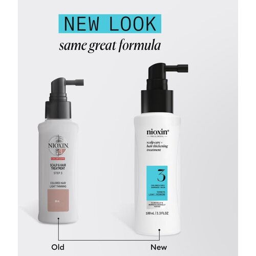 Nioxin System 3 Scalp + Hair Thickening Treatment nega brez spiranja za redke lase 100 ml Slike