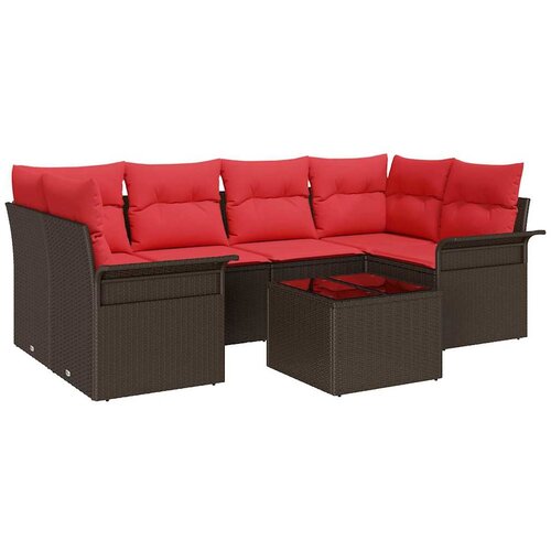  Sjedeća garnitura za vrt 7 kom. poliratan 234 x 132,5 x 85 cm Slike