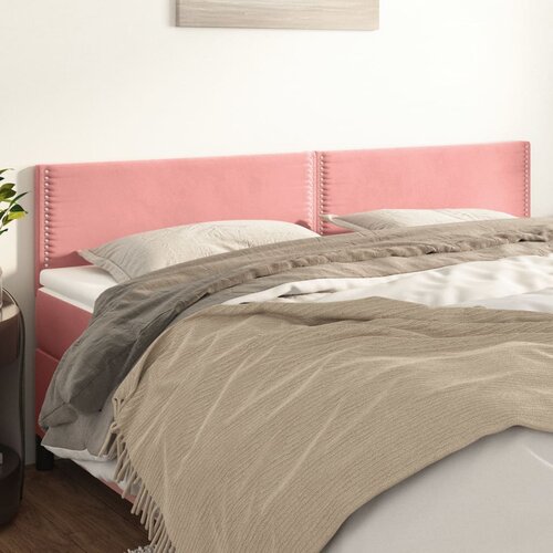 vidaXL Posteljno vzglavje 2 kosa roza 100x5x78/88 cm žamet Cene