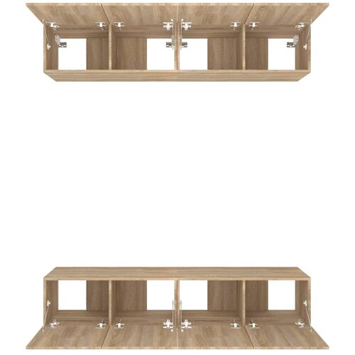  ormarići 4 kom boja hrasta 80x30x30 cm od konstruiranog drva Slike