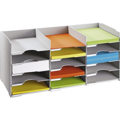 Paperflow Element za urejanje, 15 predelkov DIN A4, VxŠxG 313 x 674 x 304 mm Cene
