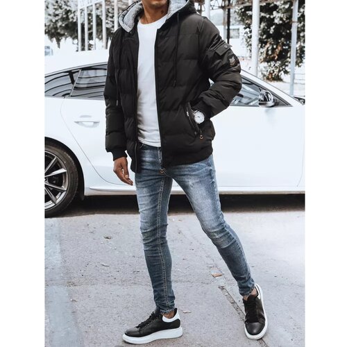 DStreet Men&amp;#039;s quilted winter jacket black TX4221 Slike
