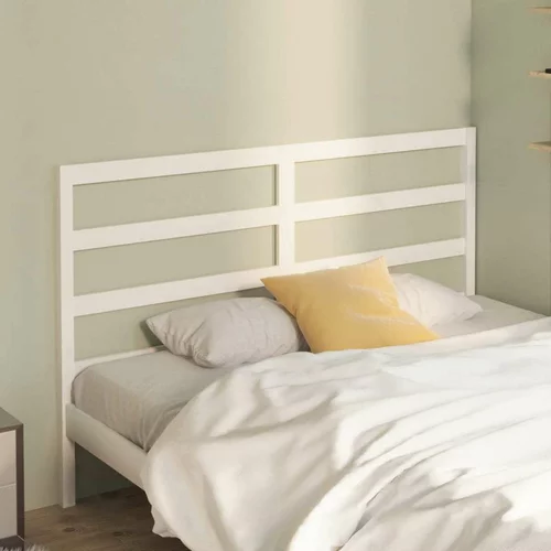  Uzglavlje za krevet bijelo 146 x 4 x 100 cm od masivne borovine
