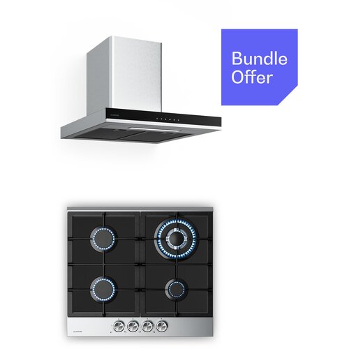 Klarstein Verosteel plinska kuhalna plošča + kaminska napa Verosteel | nerjaveče jeklo | 60 cm Cene