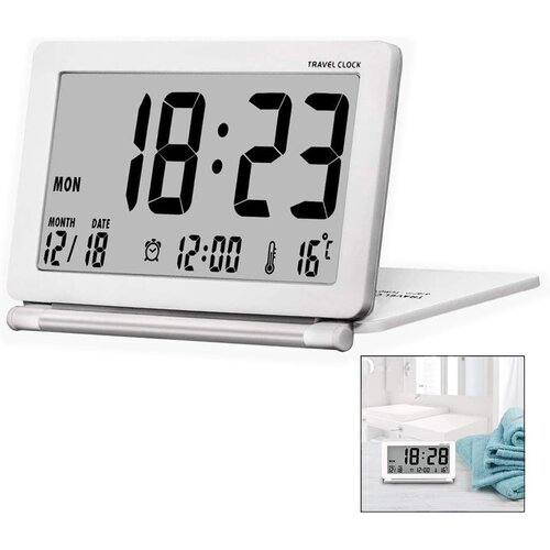 Venisymlis Majhna Potovalna Budilka, Tiha Digitalna Ura, Elektronska Budilka, Velik Lcd Zaslon Z Datumskim Termometrom, (22059983) Cene