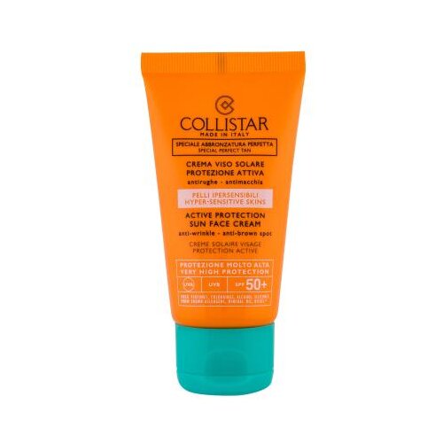 Collistar Special Perfect Tan Active Protection Sun Face SPF50+ sredstvo za zaštitu od sunca i bora 50 ml za ženske Cijene
