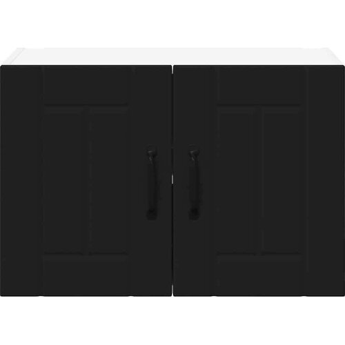 VidaXL zidni kuhinjski ormarić s policom 2 pcs crna 60 x 31 x 40 cm Slike