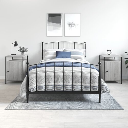 vidaXL Nočna omarica 2 kosa siva sonoma 40x42x60 cm inženirski les Cene