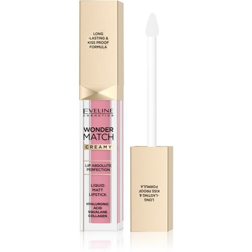 Eveline Cosmetics Wonder Match dolgoobstojna tekoča mat &amp;scaron;minka s hialuronsko kislino odtenek 01 Angel Rose 6,8 ml Slike