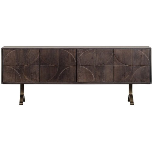 BePureHome Tamno smeđa TV komoda od masivnog manga 180x70 cm Draw – Cijene