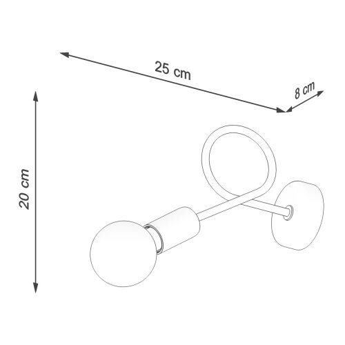 Sollux Lighting Stenska svetilka LOOP črna, (21347215) Cene