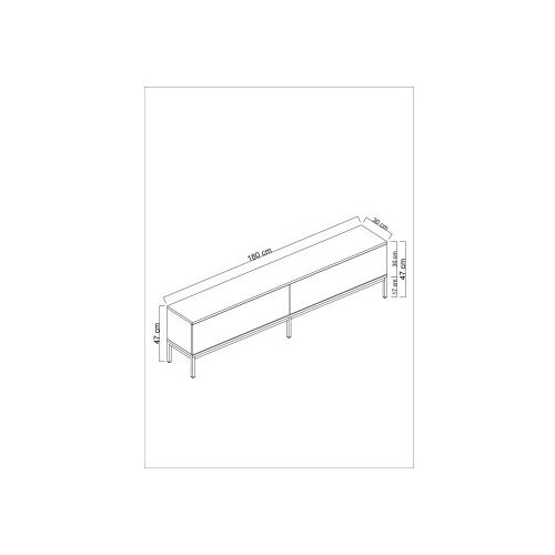 Hanah home lord - anthracite, silver anthracitesilver tv stand Cene