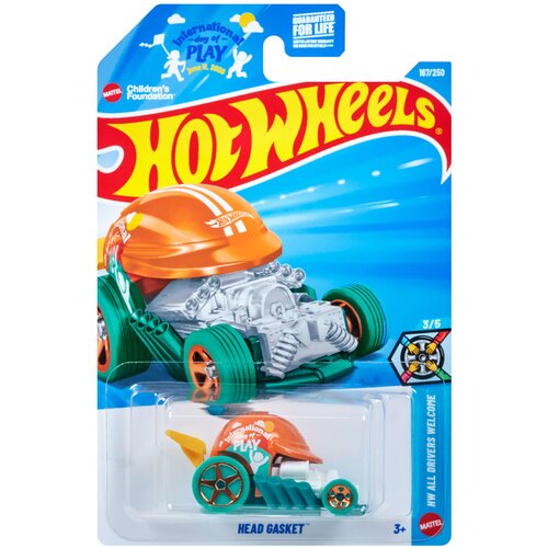 Mattel Hot Wheels: Head Gasket zeleni autić 1/64 - Slike